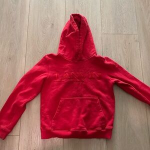 Lanvin Vibrant Red Pullover Hoodie